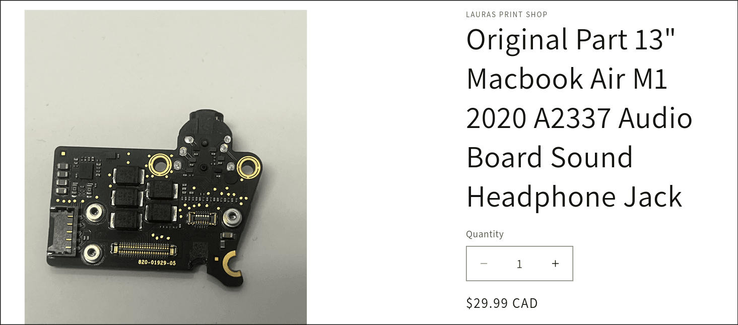 image of the audio board store posting
