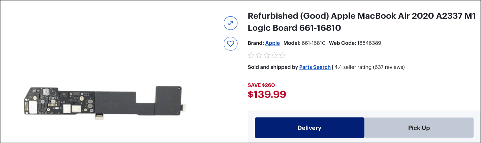 image of the logic board store posting